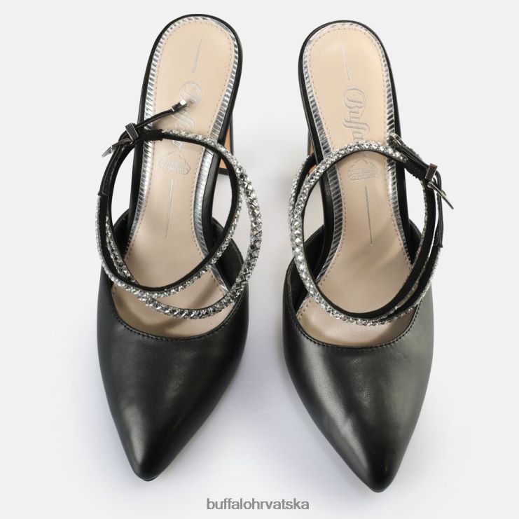 crno Buffalo veganske sandale na petu jolie queen |sandale TDD6T328